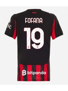 Billige AC Milan Youssouf Fofana #19 Hjemmedrakt Dame 2025-26 Kortermet